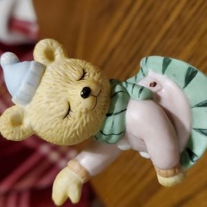 BRONSON COLLECTIBLES Alpha Block Bears-Isabel the Ice Skater-1994-Porcelain-EUC